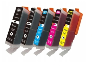 5 x Inkoust pro Canon PGI-580 CLI-581 komplet XXL